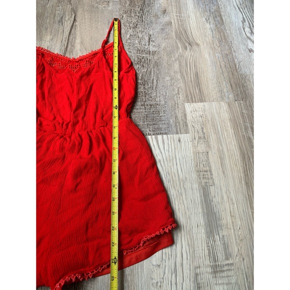 Lush : red rayon romper - Picture 8 of 13